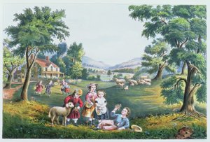 The Four Seasons of Life: Childhood, `The Season of Joy`, engraved by Parsons and Atwater, pub. by Currier and Ives, New York, 1868